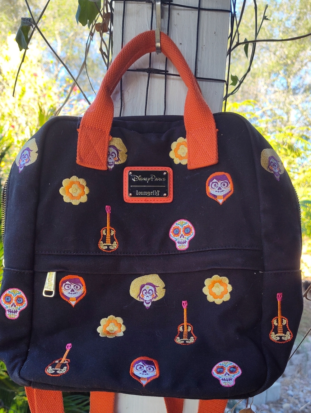 Loungefly Disney Pixar Coco Sugar Skull Black Backpack Daypack